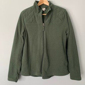 Merona green front zipper sweater jacket size M